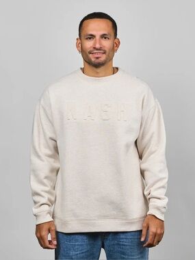 NASH ICONIC CREWNECK in OATMEAL Unisex Size M / L Off White Sweatshirt